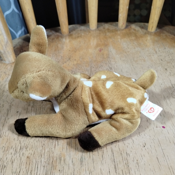 ✓TY Beanie Baby Whisper The Fawn - Picture 3 of 13